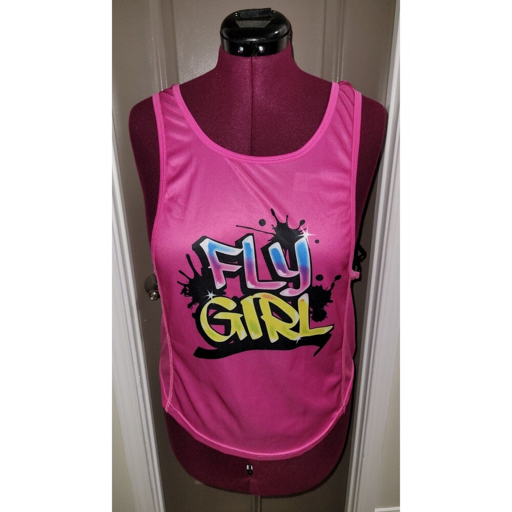 Fly Girl Hip Hop Costume Women's Tank Top Pink Airbrush Graphic